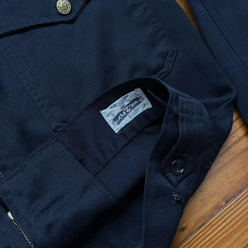 Vintage Mr 2 Ply Jacket Mens Size M 44 Blue Workwear Talon Zipper Sheriff 1960s